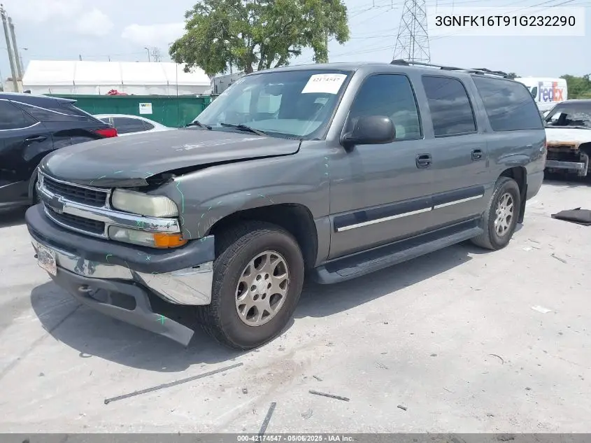 2001 Chevrolet Suburban 1500 Ls VIN: 3GNFK16T91G232290 Lot: 42174547