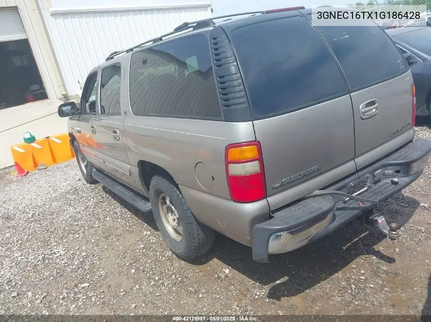 2001 Chevrolet Suburban 1500 Lt VIN: 3GNEC16TX1G186428 Lot: 42175951