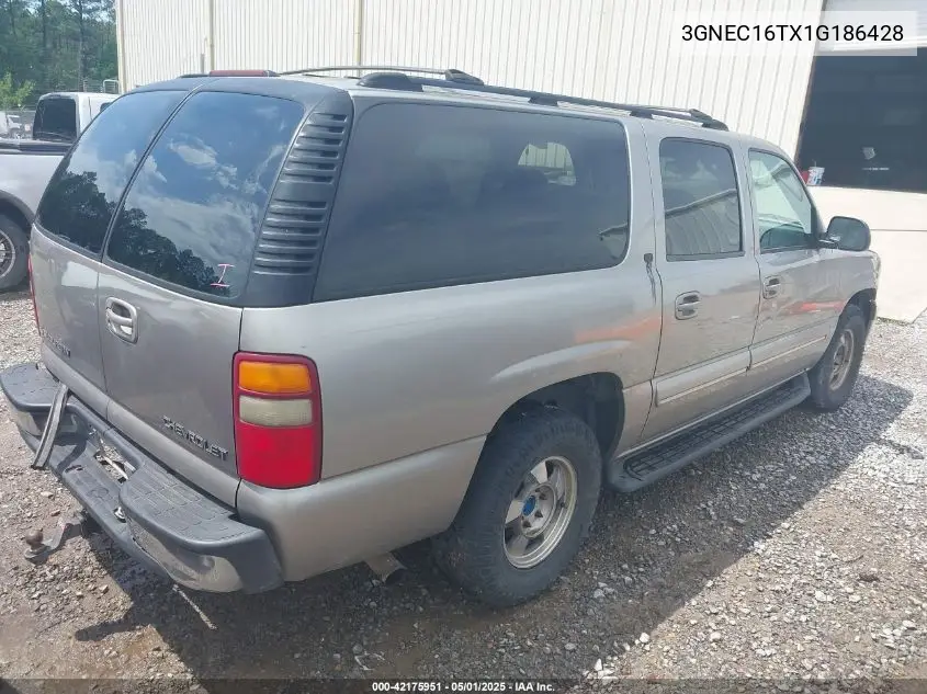 2001 Chevrolet Suburban 1500 Lt VIN: 3GNEC16TX1G186428 Lot: 42175951