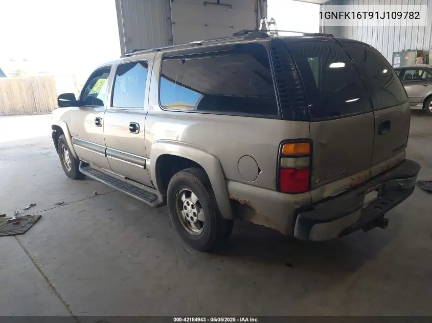 2001 Chevrolet Suburban 1500 Ls VIN: 1GNFK16T91J109782 Lot: 42184943