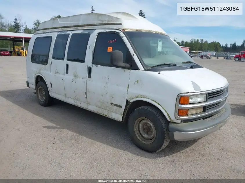 2001 Chevrolet Express Upfitter VIN: 1GBFG15W511243084 Lot: 42195816