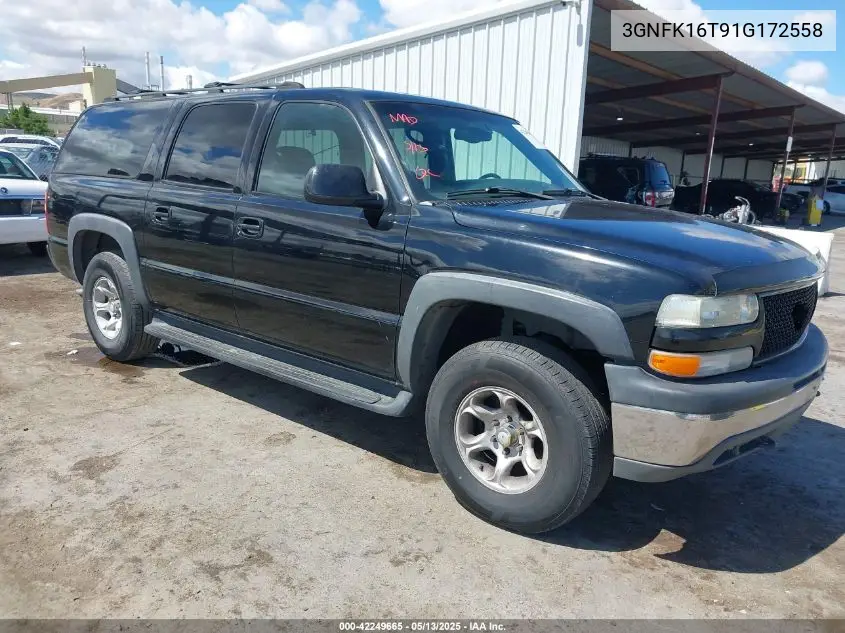 2001 Chevrolet Suburban 1500 Lt VIN: 3GNFK16T91G172558 Lot: 42249665