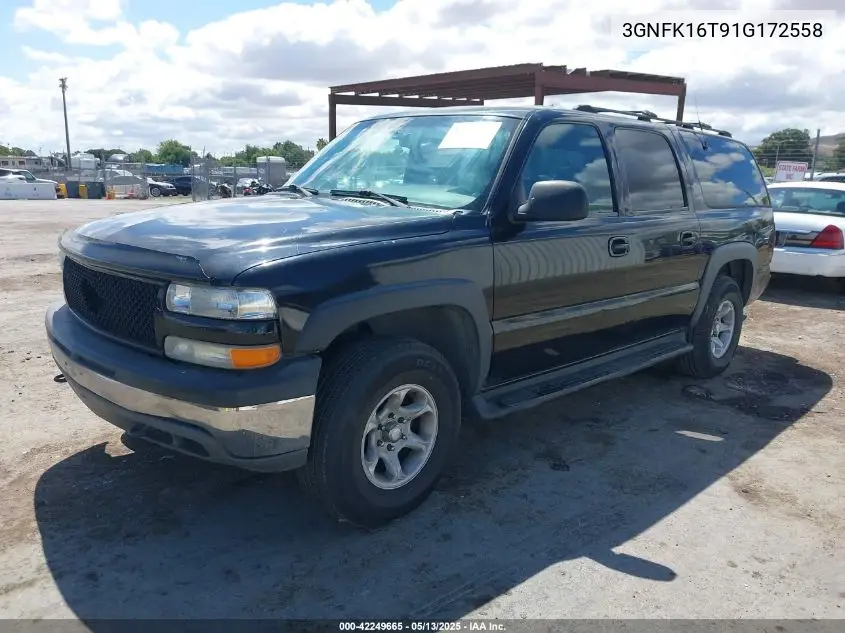 2001 Chevrolet Suburban 1500 Lt VIN: 3GNFK16T91G172558 Lot: 42249665