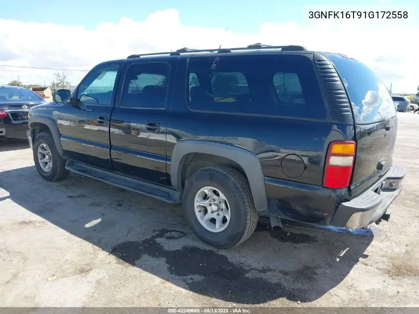 2001 Chevrolet Suburban 1500 Lt VIN: 3GNFK16T91G172558 Lot: 42249665