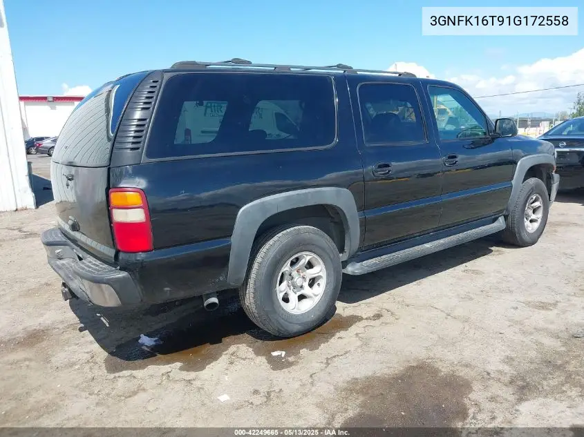 2001 Chevrolet Suburban 1500 Lt VIN: 3GNFK16T91G172558 Lot: 42249665