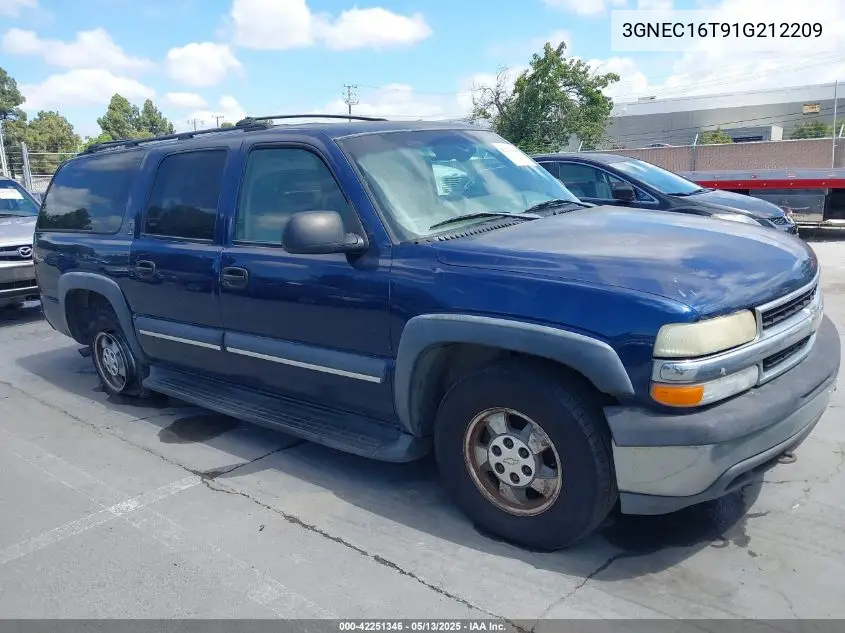 2001 Chevrolet Suburban 1500 Ls VIN: 3GNEC16T91G212209 Lot: 42251346