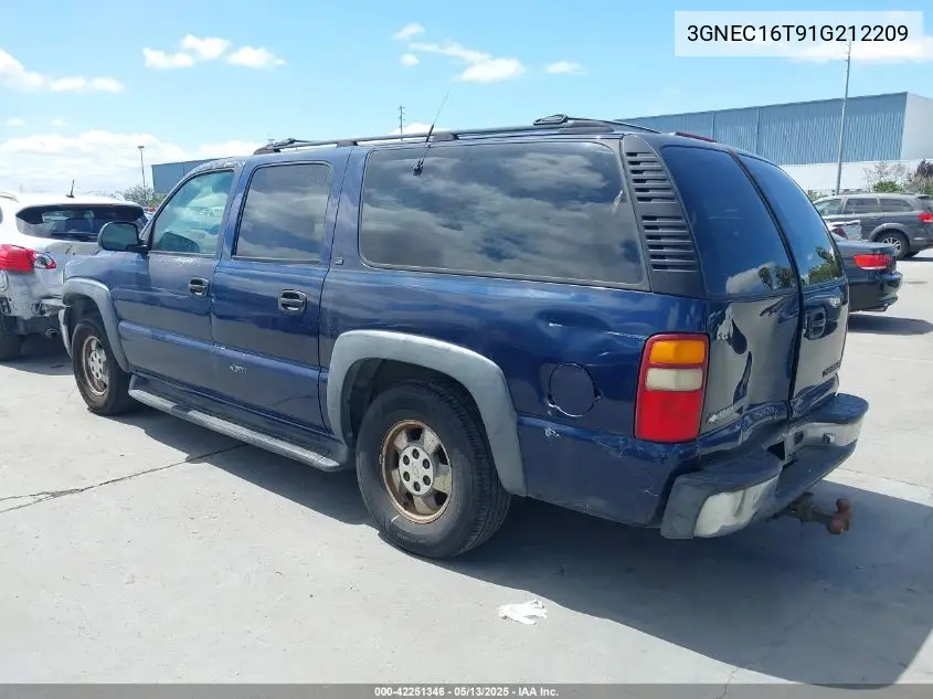 2001 Chevrolet Suburban 1500 Ls VIN: 3GNEC16T91G212209 Lot: 42251346