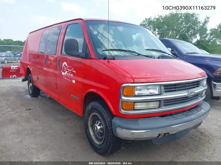 2001 Chevrolet Express VIN: 1GCHG39GX11163279 Lot: 42424833