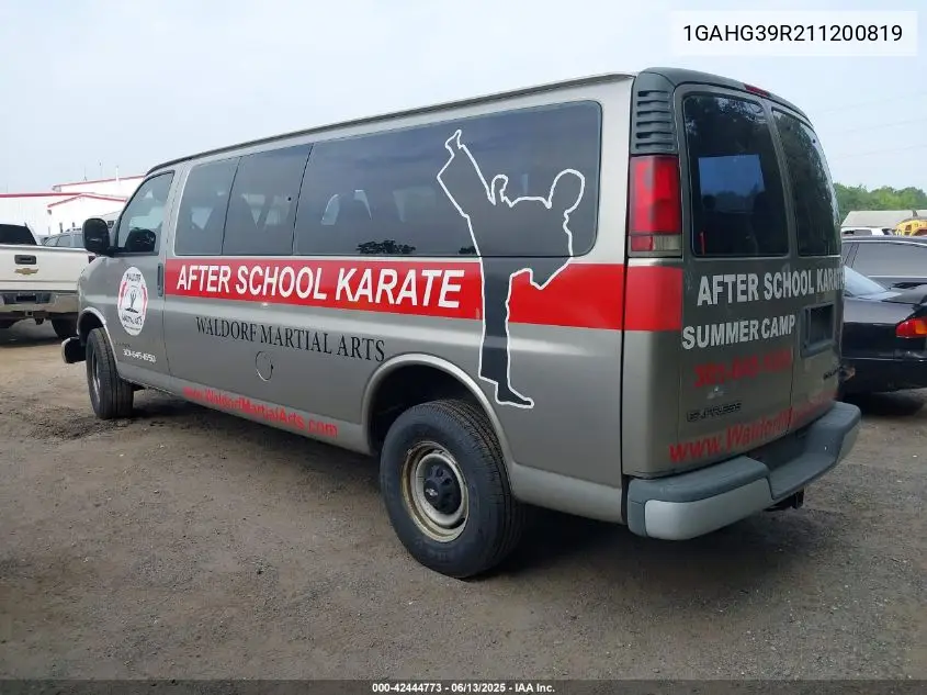 2001 Chevrolet Express VIN: 1GAHG39R211200819 Lot: 42444773