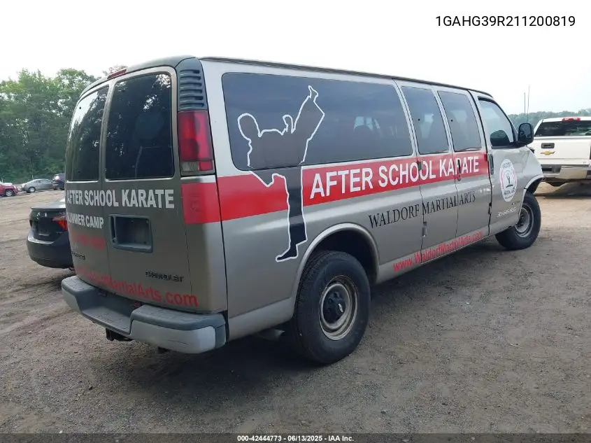 2001 Chevrolet Express VIN: 1GAHG39R211200819 Lot: 42444773