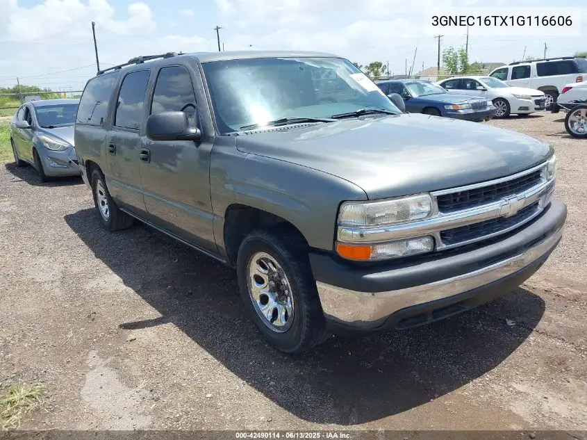 2001 Chevrolet Suburban 1500 Ls VIN: 3GNEC16TX1G116606 Lot: 42490114