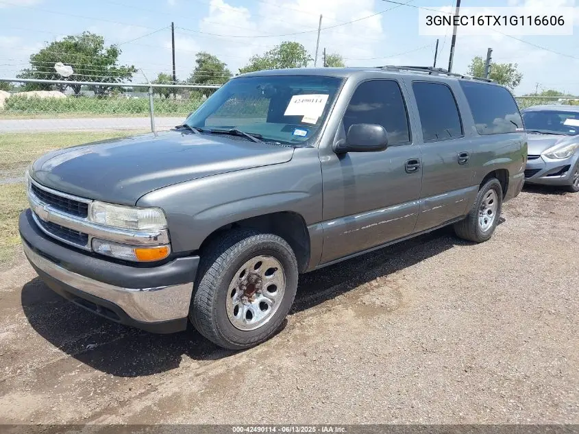 2001 Chevrolet Suburban 1500 Ls VIN: 3GNEC16TX1G116606 Lot: 42490114
