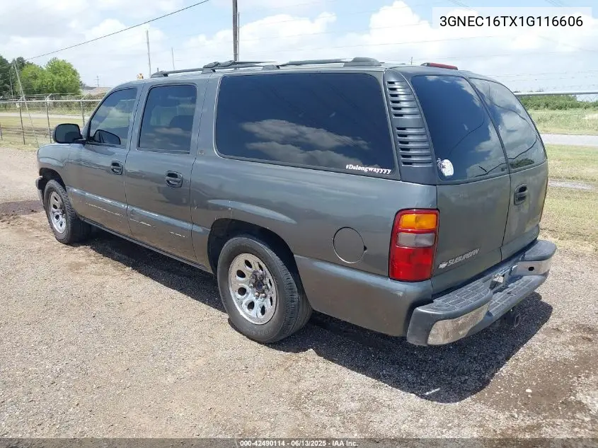 2001 Chevrolet Suburban 1500 Ls VIN: 3GNEC16TX1G116606 Lot: 42490114