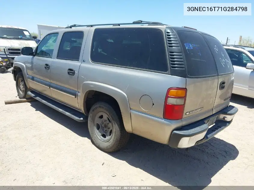 2001 Chevrolet Suburban 1500 Ls VIN: 3GNEC16T71G284798 Lot: 42501041