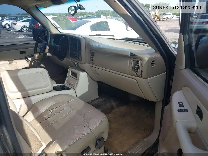 2001 Chevrolet Suburban 1500 Ls VIN: 3GNFK16T31G259260 Lot: 42525896