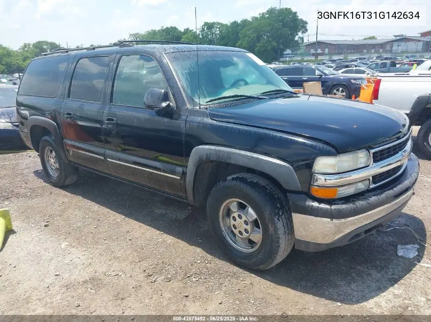 2001 Chevrolet Suburban 1500 Lt VIN: 3GNFK16T31G142634 Lot: 42575492