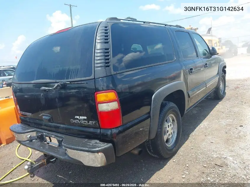2001 Chevrolet Suburban 1500 Lt VIN: 3GNFK16T31G142634 Lot: 42575492