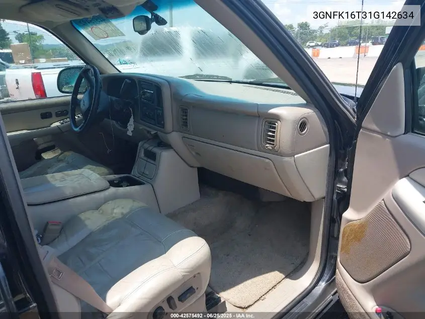 2001 Chevrolet Suburban 1500 Lt VIN: 3GNFK16T31G142634 Lot: 42575492
