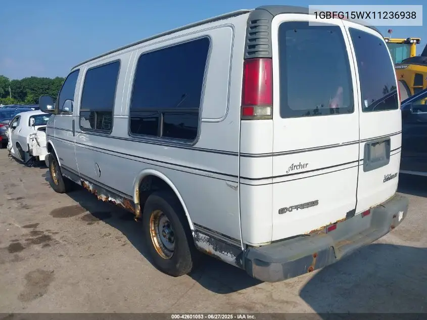 2001 Chevrolet Express G1500 VIN: 1GBFG15WX11236938 Lot: 42601053