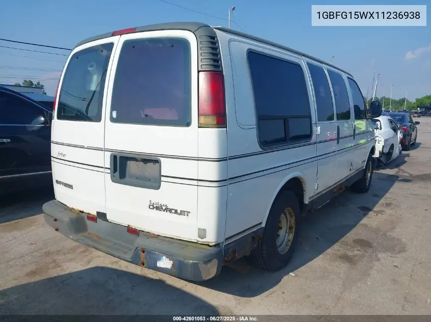 2001 Chevrolet Express G1500 VIN: 1GBFG15WX11236938 Lot: 42601053