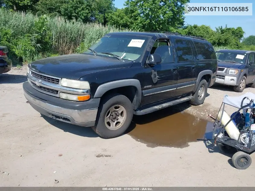 3GNFK16T11G106585 2001 Chevrolet Suburban 1500 Lt