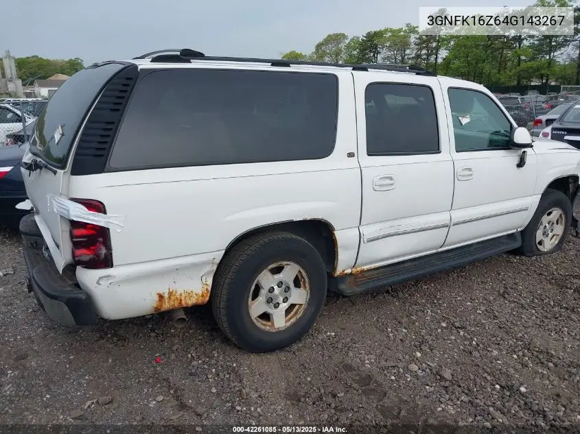 2004 Chevrolet Suburban 1500 Lt VIN: 3GNFK16Z64G143267 Lot: 42261085