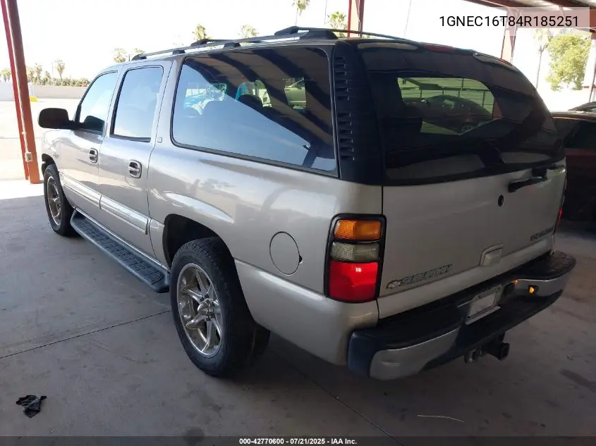 2004 Chevrolet Suburban 1500 Lt VIN: 1GNEC16T84R185251 Lot: 42770600