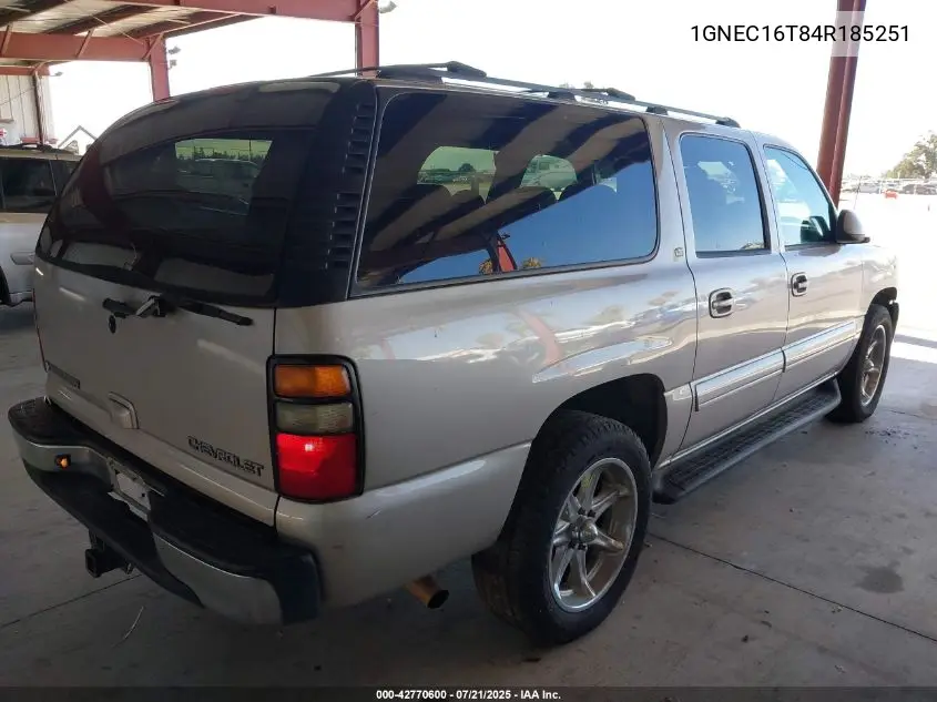 2004 Chevrolet Suburban 1500 Lt VIN: 1GNEC16T84R185251 Lot: 42770600