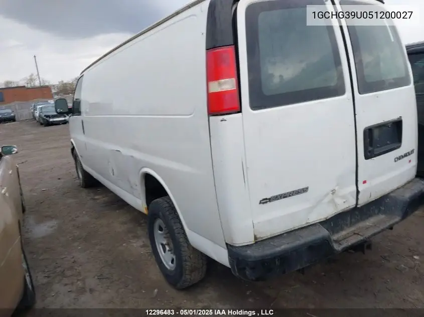 2005 Chevrolet Express G3500 VIN: 1GCHG39U051200027 Lot: 12296483