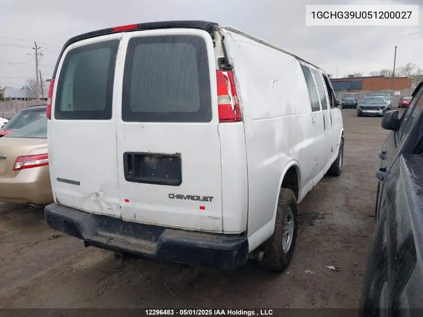 2005 Chevrolet Express G3500 VIN: 1GCHG39U051200027 Lot: 12296483