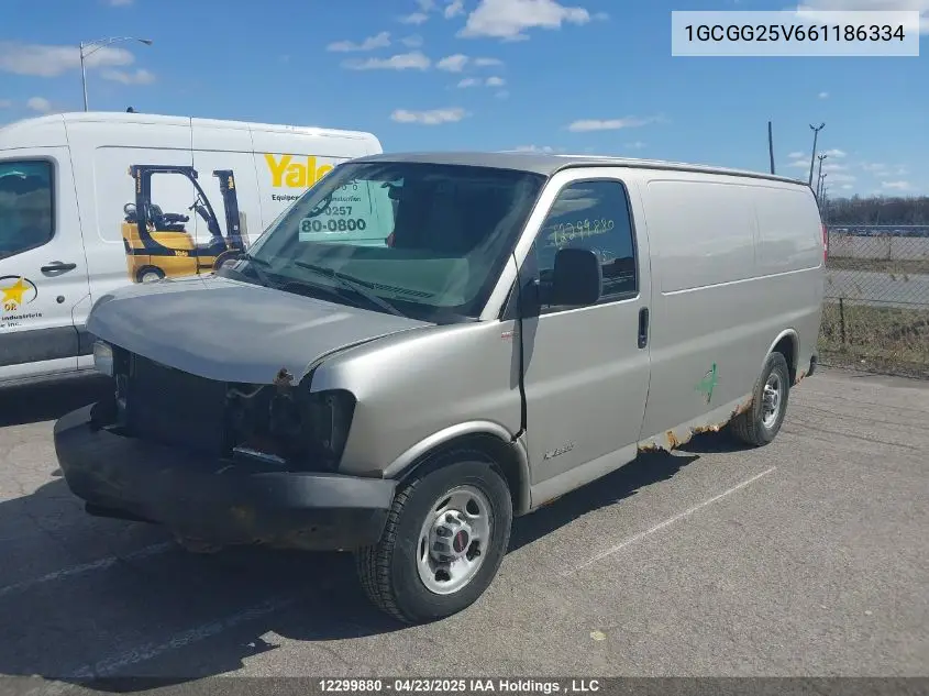 2006 Chevrolet Express 2500 VIN: 1GCGG25V661186334 Lot: 12299880