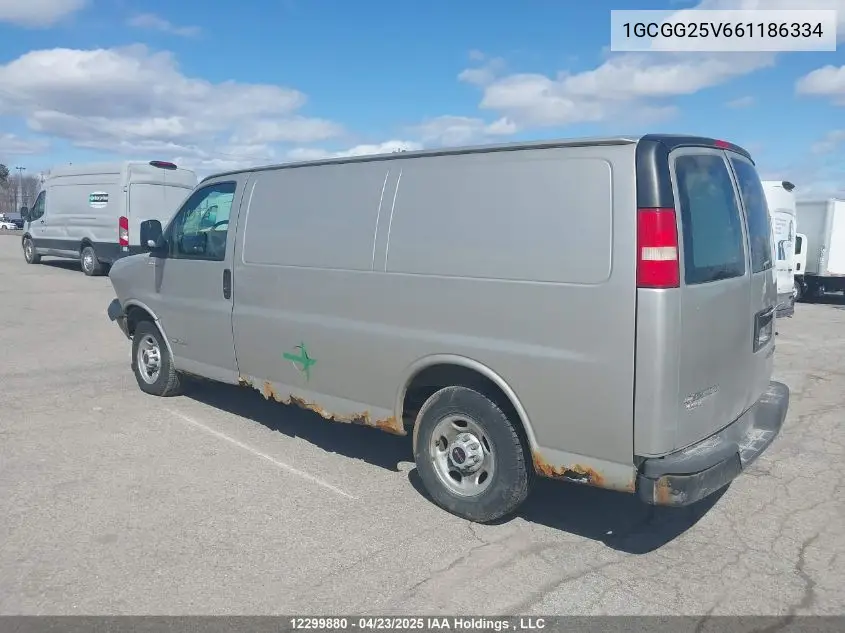 2006 Chevrolet Express 2500 VIN: 1GCGG25V661186334 Lot: 12299880
