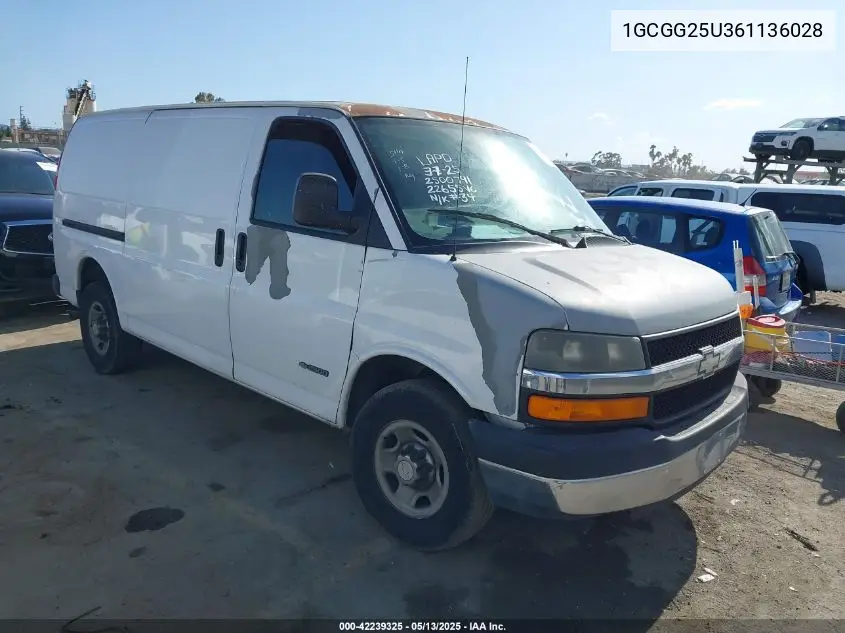 2006 Chevrolet Express Work Van VIN: 1GCGG25U361136028 Lot: 42239325