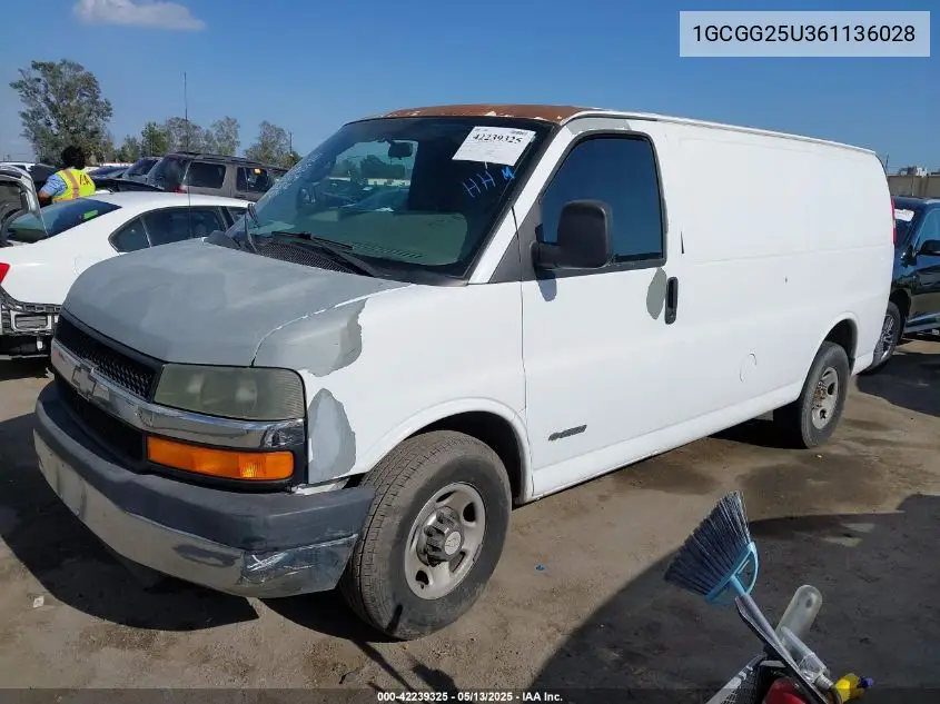 2006 Chevrolet Express Work Van VIN: 1GCGG25U361136028 Lot: 42239325