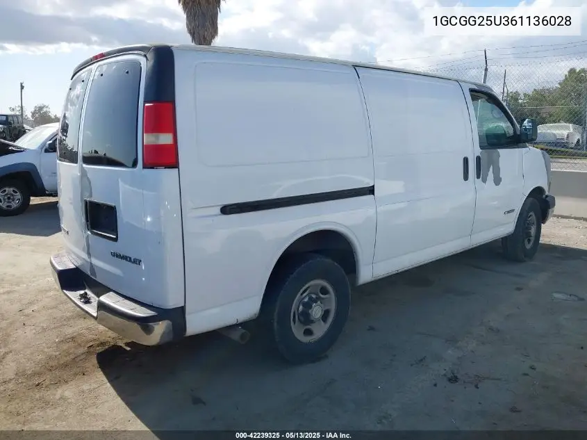 2006 Chevrolet Express Work Van VIN: 1GCGG25U361136028 Lot: 42239325