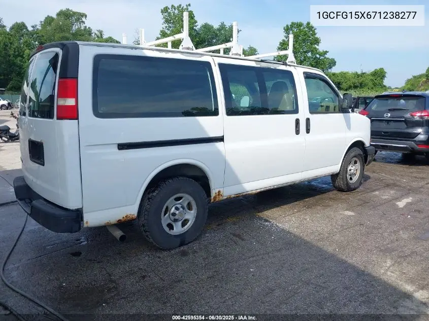 2007 Chevrolet Express Work Van VIN: 1GCFG15X671238277 Lot: 42595354