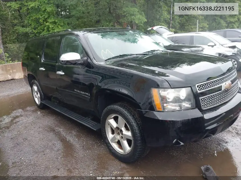 2008 Chevrolet Suburban 1500 Ltz VIN: 1GNFK16338J221195 Lot: 42243746