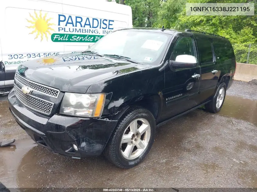 2008 Chevrolet Suburban 1500 Ltz VIN: 1GNFK16338J221195 Lot: 42243746