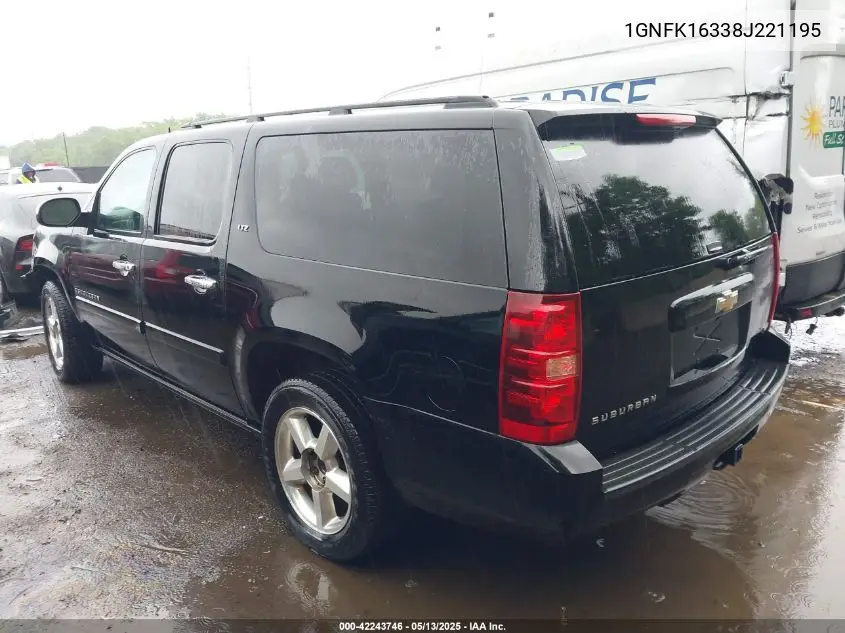 2008 Chevrolet Suburban 1500 Ltz VIN: 1GNFK16338J221195 Lot: 42243746