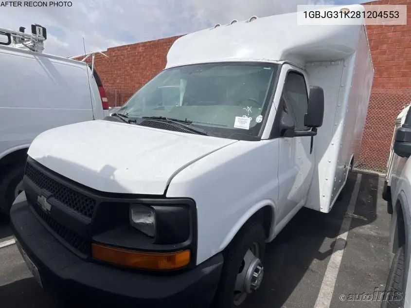 2008 Chevrolet Express G3500 VIN: 1GBJG31K281204553 Lot: 42273221