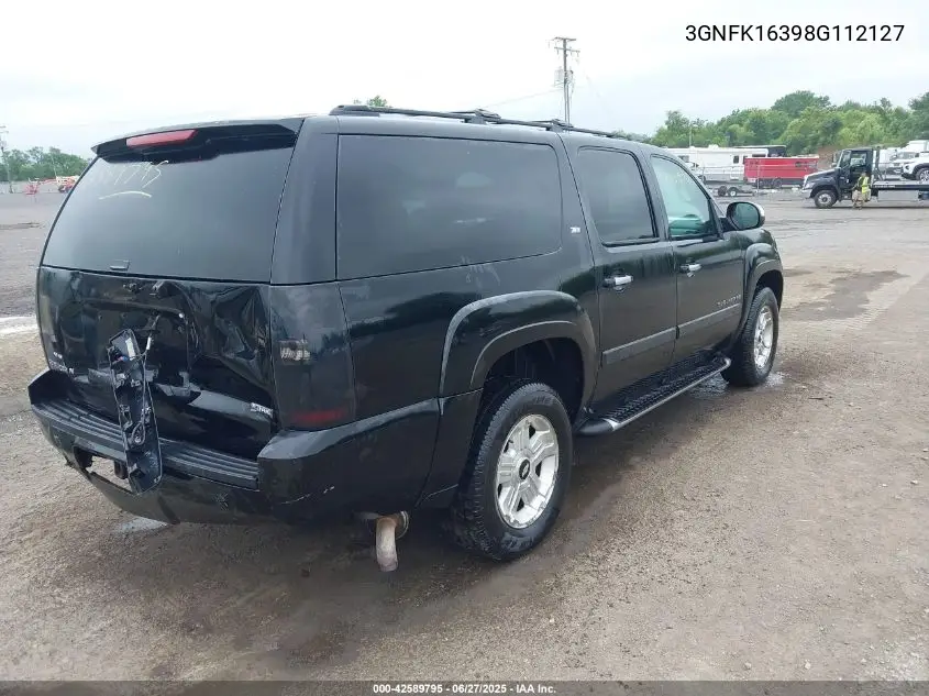 2008 Chevrolet Suburban 1500 Lt VIN: 3GNFK16398G112127 Lot: 42589795