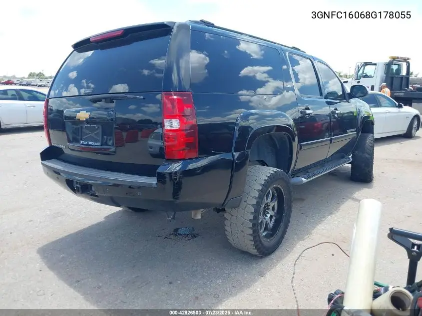 2008 Chevrolet Suburban 1500 Lt VIN: 3GNFC16068G178055 Lot: 42826503