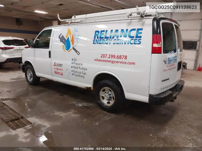 2009 Chevrolet Express 2500 Work Van VIN: 1GCGG25C091138623 Lot: 41752568