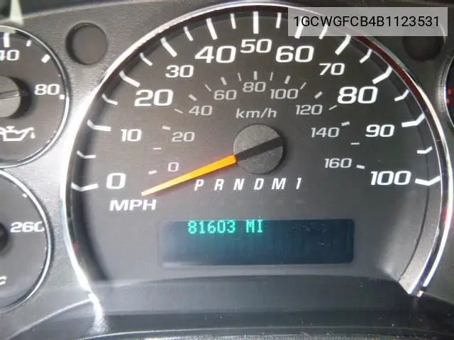 2011 Chevrolet Express G2500 VIN: 1GCWGFCB4B1123531 Lot: 42271859