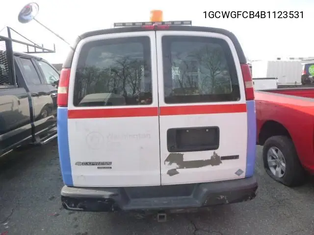 2011 Chevrolet Express G2500 VIN: 1GCWGFCB4B1123531 Lot: 42271859