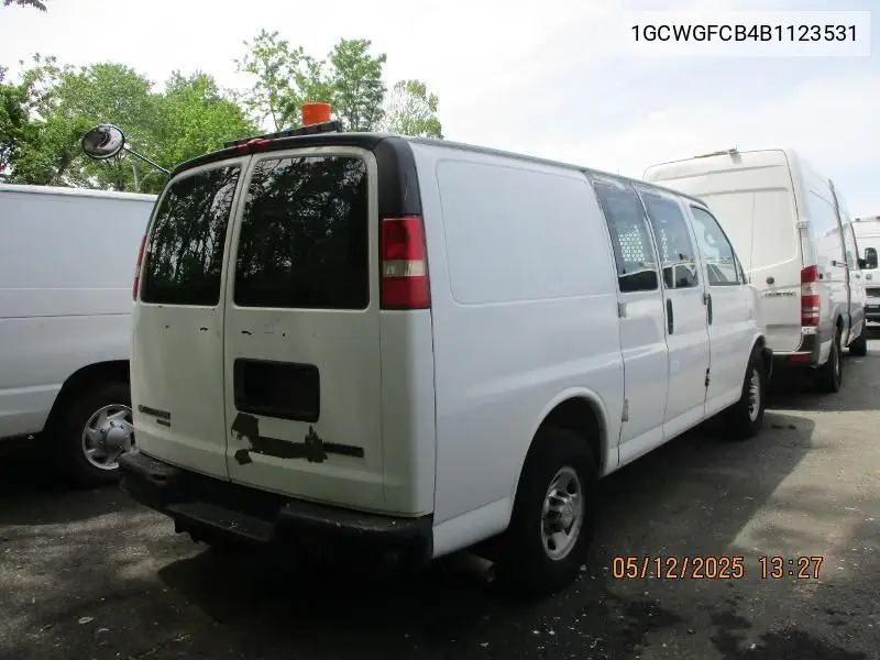 2011 Chevrolet Express G2500 VIN: 1GCWGFCB4B1123531 Lot: 42271859