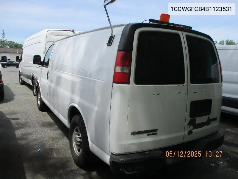 2011 Chevrolet Express G2500 VIN: 1GCWGFCB4B1123531 Lot: 42271859