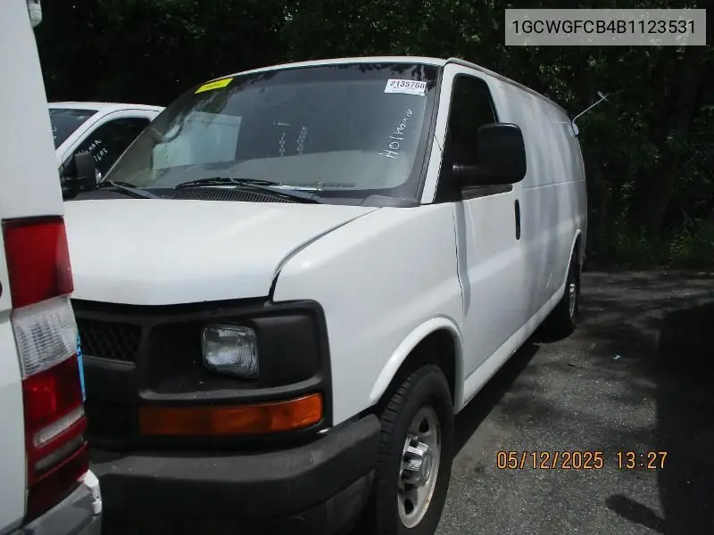 2011 Chevrolet Express G2500 VIN: 1GCWGFCB4B1123531 Lot: 42271859