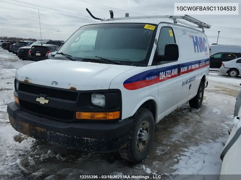 2012 Chevrolet Express G2500 VIN: 1GCWGFBA9C1104533 Lot: 12255396