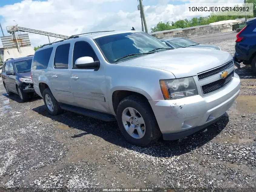 2012 Chevrolet Suburban 1500 Lt VIN: 1GNSCJE01CR143982 Lot: 42257552